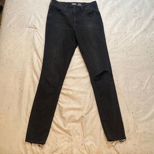 Black denim skinny jeans